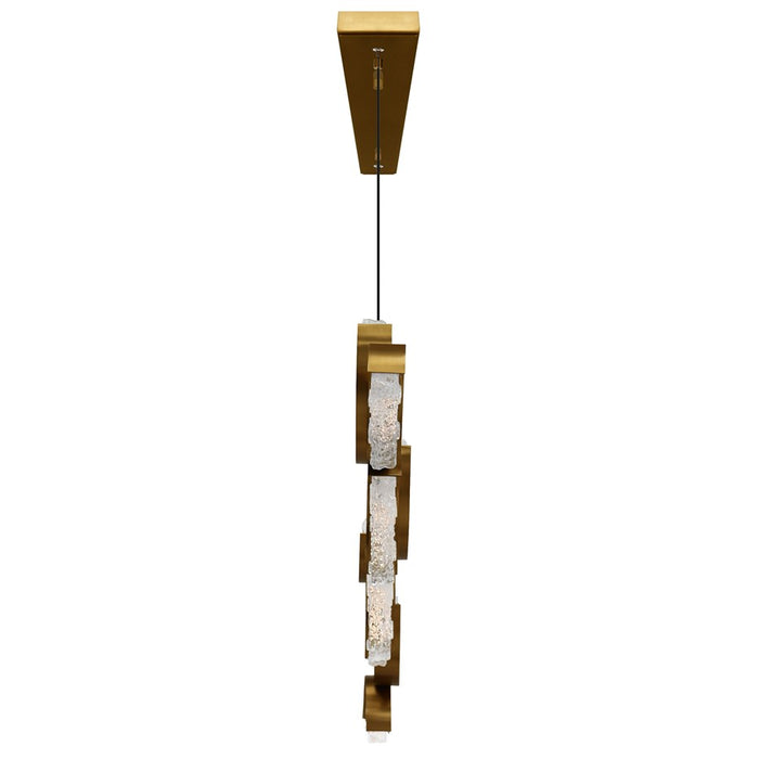 CWI Lighting Moon Integrated LED 70" Chandelier, Brass