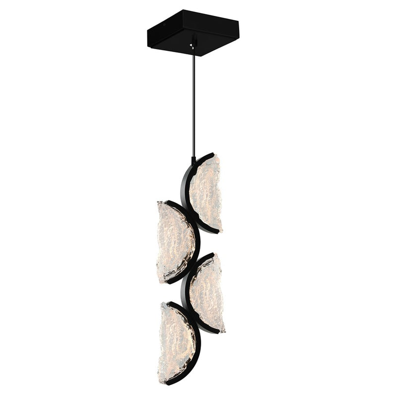 CWI Lighting Moon Integrated LED 8" Mini Pendant, Black