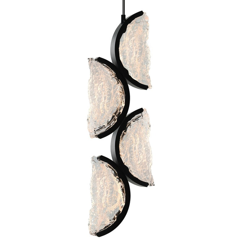 CWI Lighting Moon Integrated LED 8" Mini Pendant, Black