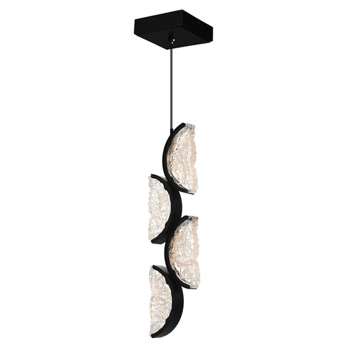 CWI Lighting Moon Integrated LED 8" Mini Pendant, Black