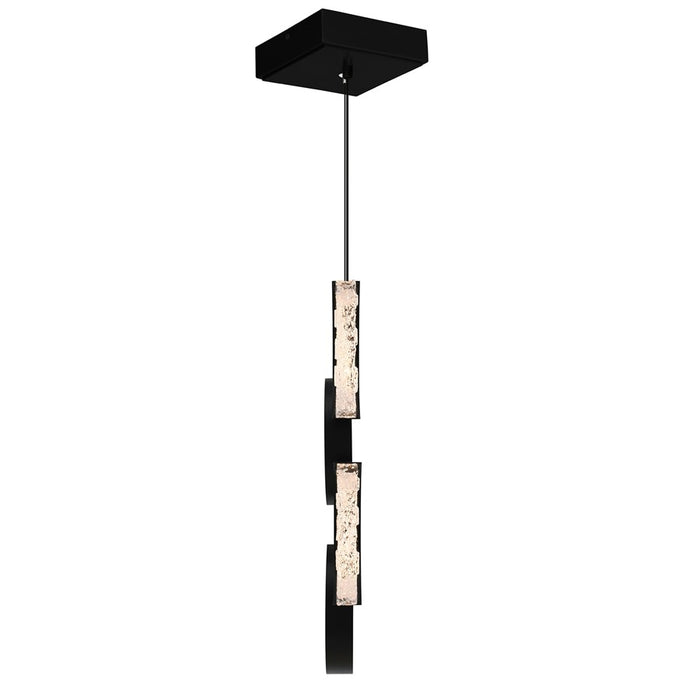 CWI Lighting Moon Integrated LED 8" Mini Pendant, Black