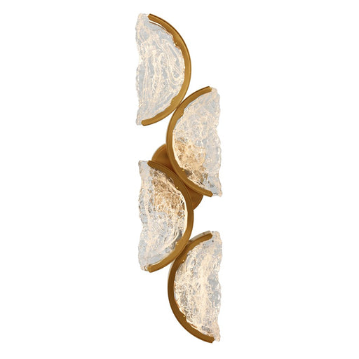 CWI Lighting Moon Integrated LED 8" Wall Light, Brass