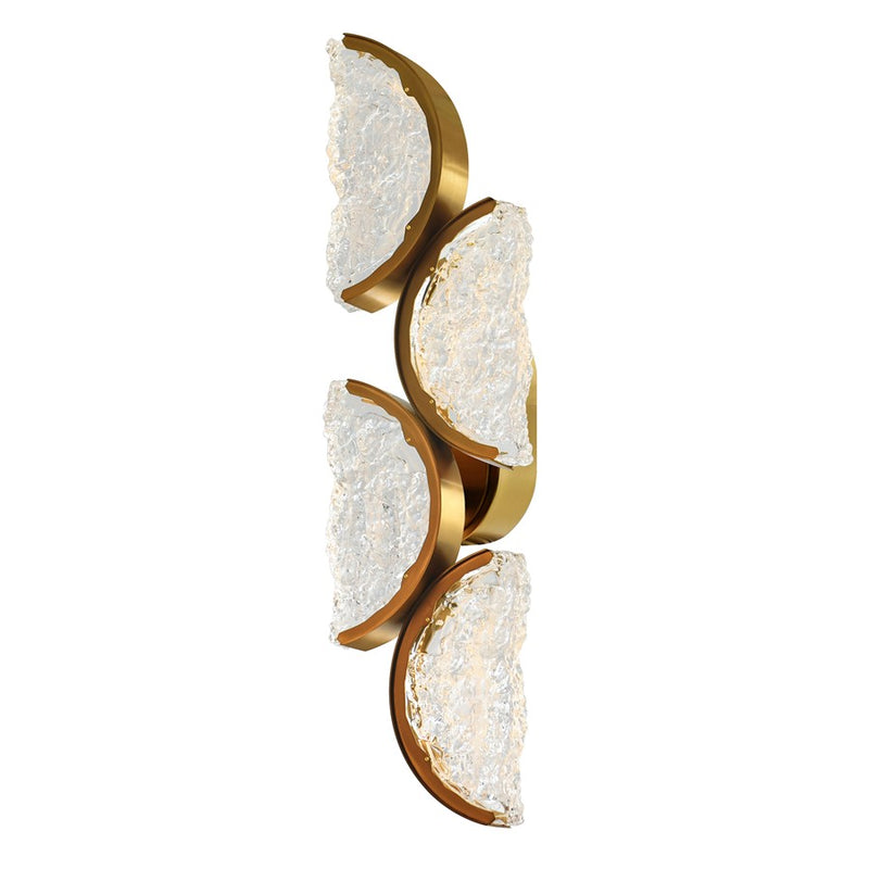 CWI Lighting Moon Integrated LED 8" Wall Light, Brass