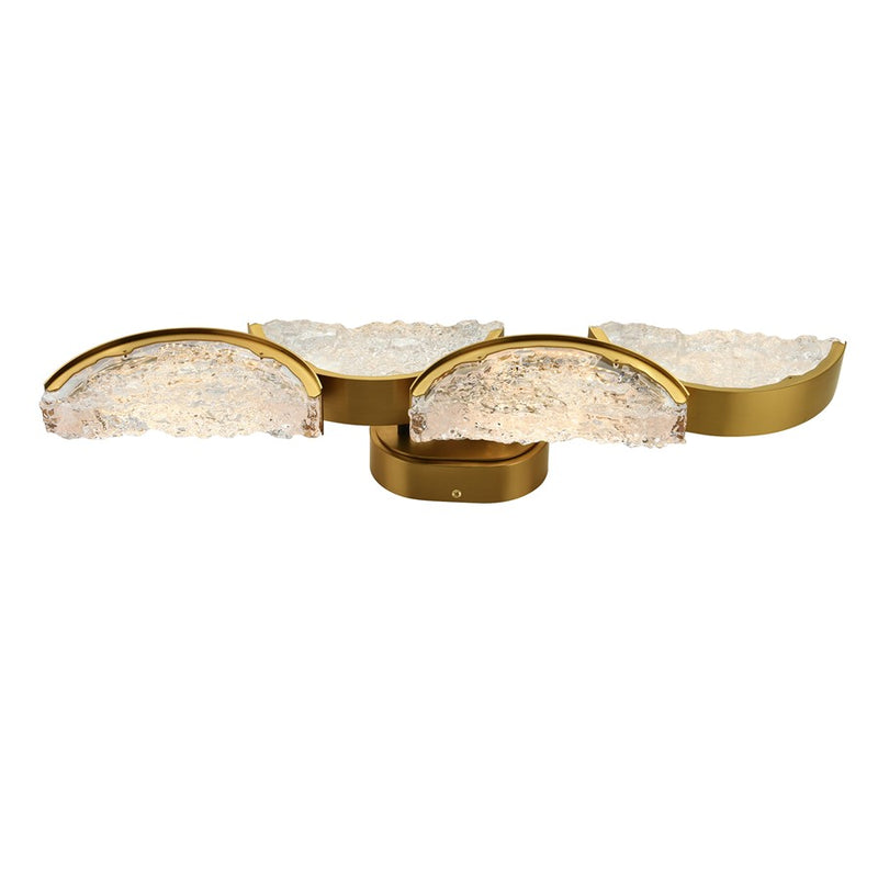 CWI Lighting Moon Integrated LED 8" Wall Light, Brass