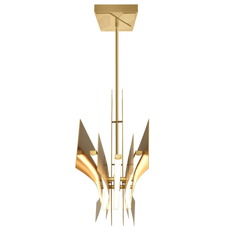 CWI Lighting Solara Integrated LED 50" Chandelier, Brass