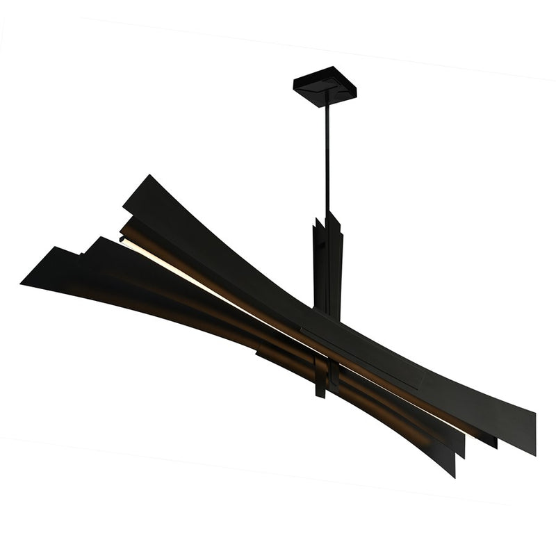CWI Lighting Solara Integrated LED 72" Chandelier, Black