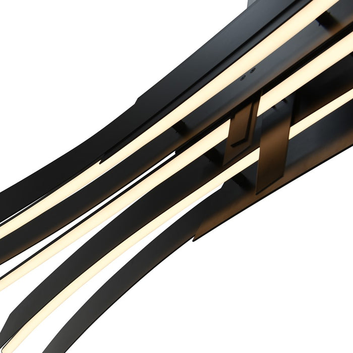 CWI Lighting Solara Integrated LED 72" Chandelier, Black