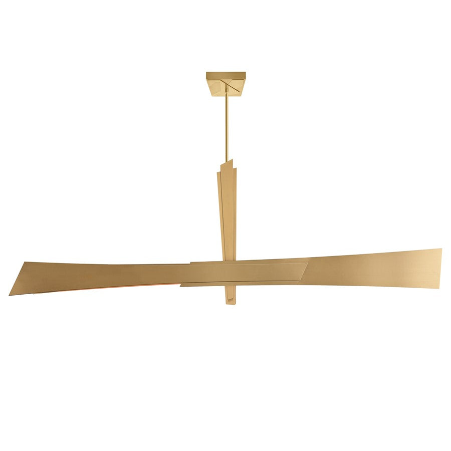 CWI Lighting Solara Integrated LED 72" Chandelier, Brass