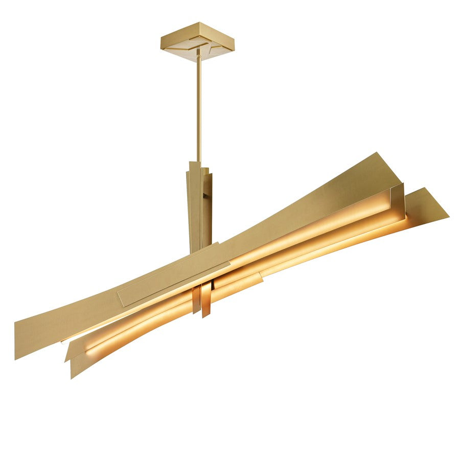 CWI Lighting Solara Integrated LED 72" Chandelier, Brass