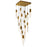 CWI Lighting Petra LED 24" Brass Chandelier/Handcrafted Glass