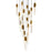 CWI Lighting Petra LED 24" Brass Chandelier/Handcrafted Glass