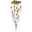 CWI Lighting Petra LED 24" Brass Chandelier/Handcrafted Glass
