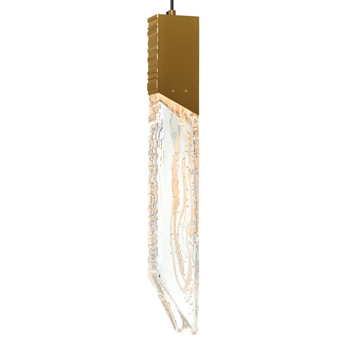 CWI Lighting Petra LED 24" Brass Chandelier/Handcrafted Glass