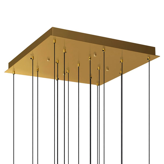 CWI Lighting Petra LED 24" Brass Chandelier/Handcrafted Glass