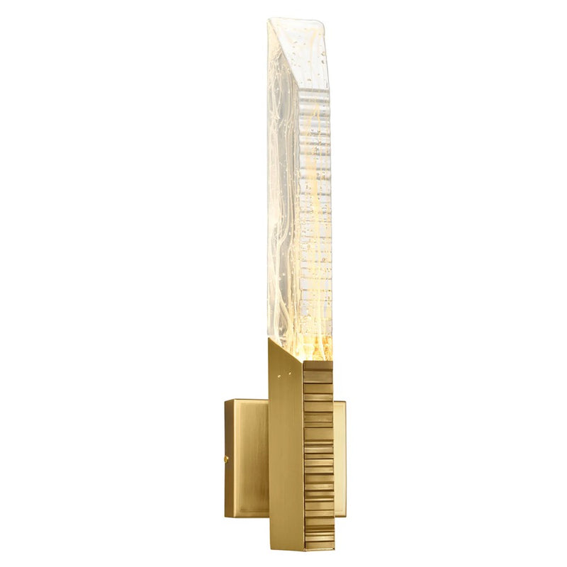 CWI Lighting Petra LED 22" Brass Wall Light/Handcrafted Glass