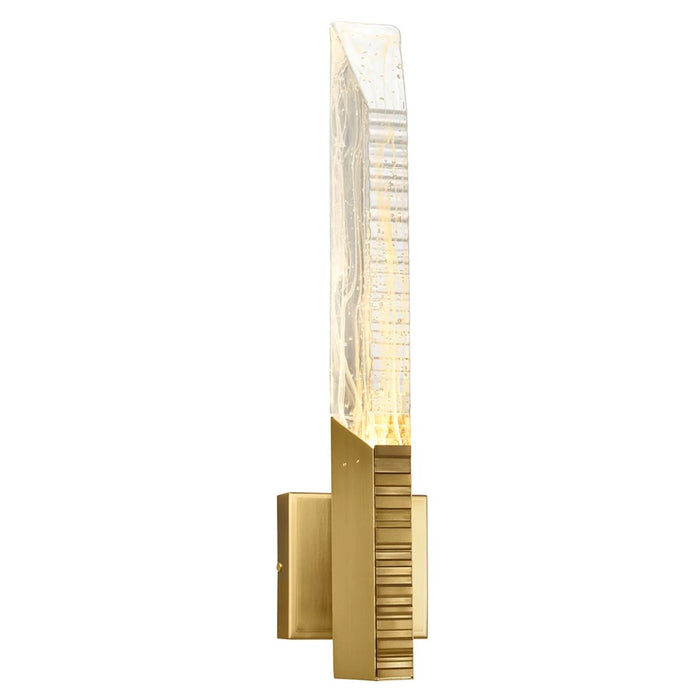 CWI Lighting Petra LED 22" Brass Wall Light/Handcrafted Glass