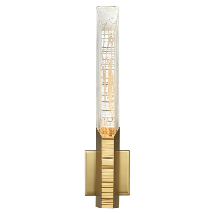 CWI Lighting Petra LED 22" Brass Wall Light/Handcrafted Glass