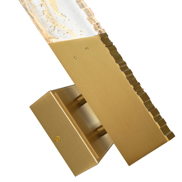 CWI Lighting Petra LED 22" Brass Wall Light/Handcrafted Glass