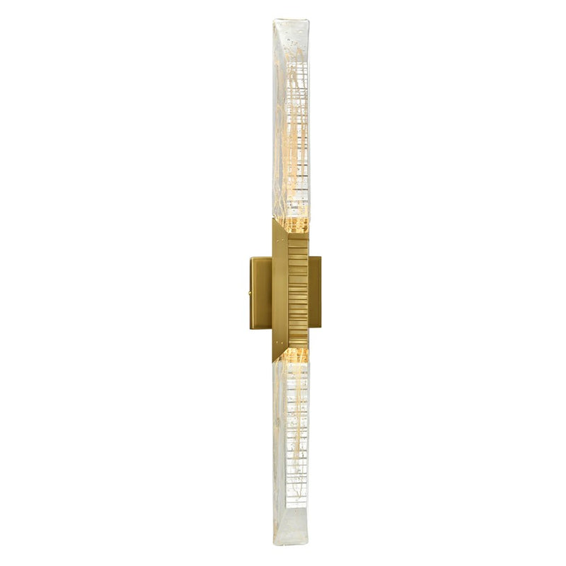 CWI Lighting Petra LED 36" Brass Vanity Light/Handcrafted Glass