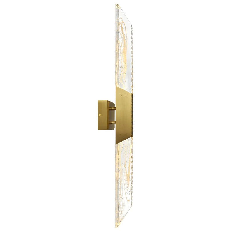CWI Lighting Petra LED 36" Brass Vanity Light/Handcrafted Glass