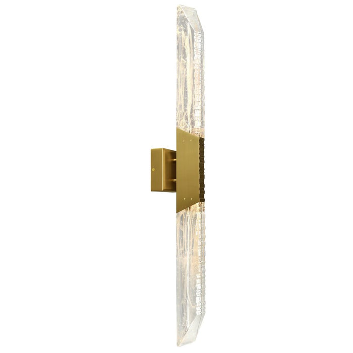 CWI Lighting Petra LED 36" Brass Vanity Light/Handcrafted Glass