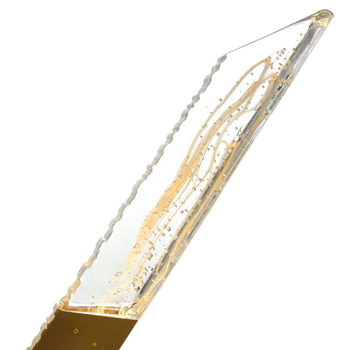 CWI Lighting Petra LED 36" Brass Vanity Light/Handcrafted Glass