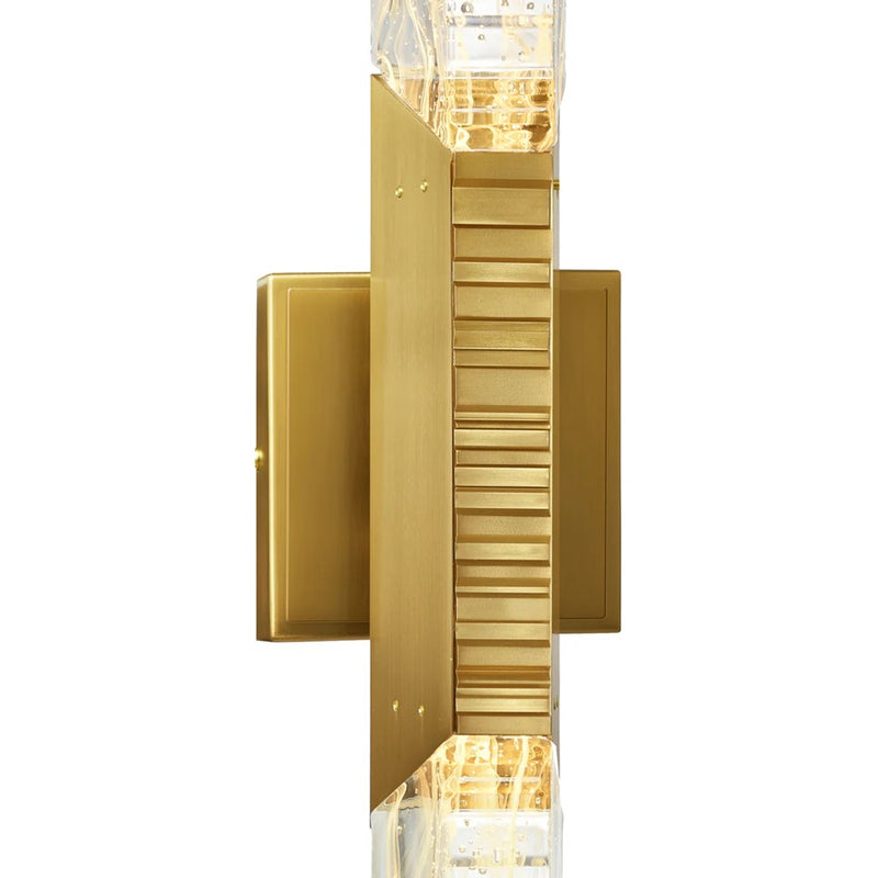 CWI Lighting Petra LED 36" Brass Vanity Light/Handcrafted Glass