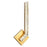 CWI Lighting Contour LED 19" Brass Wall Light/Handcrafted Glass