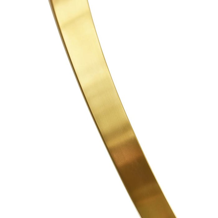 CWI Lighting Curva LED 22" Brass Chandelier/Handcrafted Glass