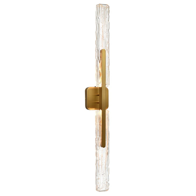 CWI Lighting Curva LED 36" Brass Vanity Light/Handcrafted Glass