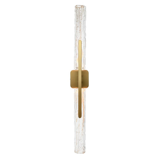 CWI Lighting Curva LED 36" Brass Vanity Light/Handcrafted Glass