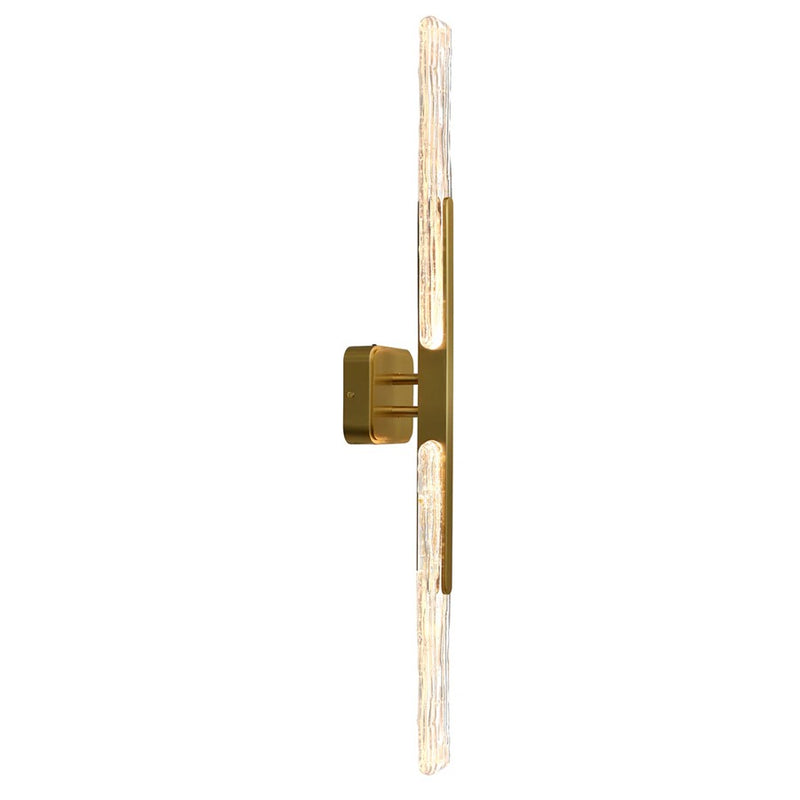 CWI Lighting Curva LED 36" Brass Vanity Light/Handcrafted Glass