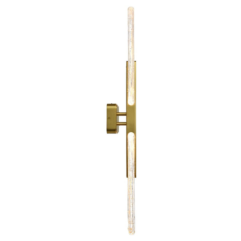 CWI Lighting Curva LED 36" Brass Vanity Light/Handcrafted Glass