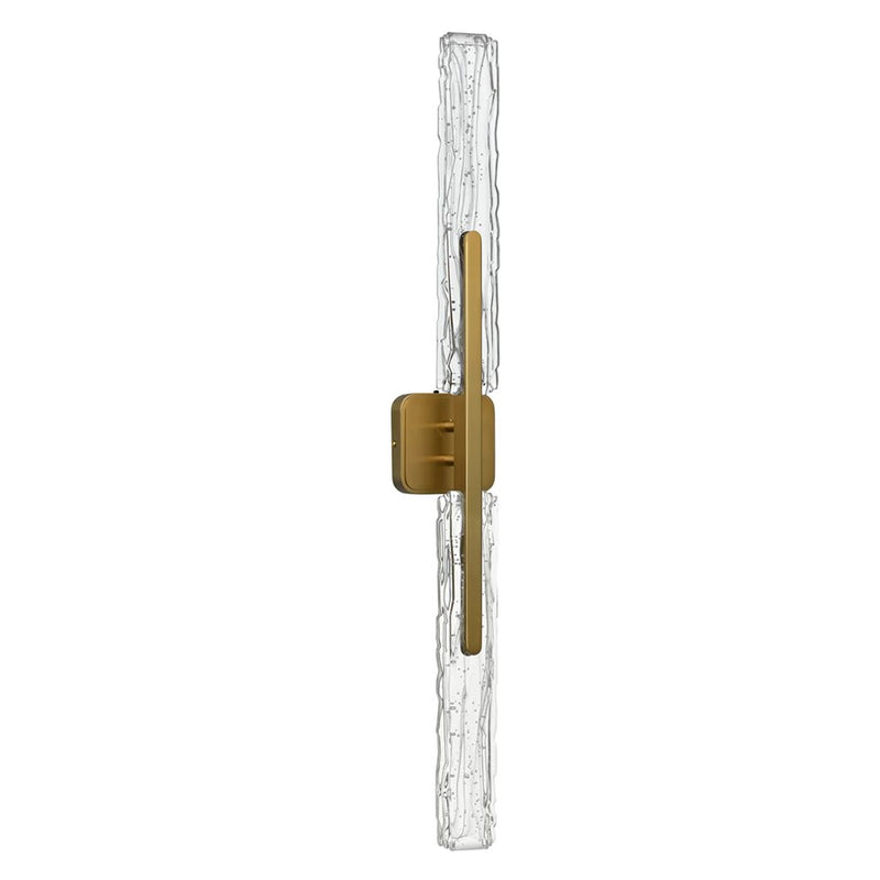 CWI Lighting Curva LED 36" Brass Vanity Light/Handcrafted Glass