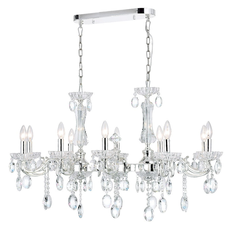 CWI Lighting Flawless 10 Light Up Chandelier, Chrome