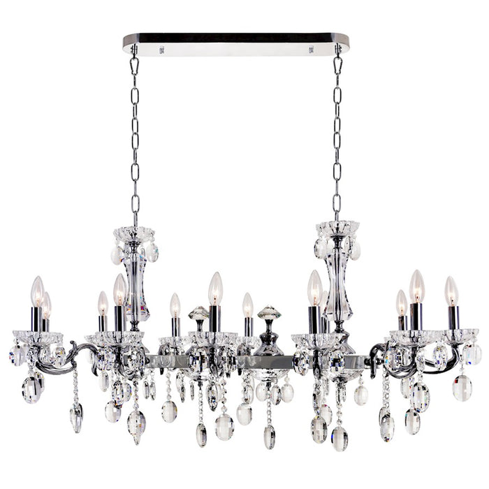 CWI Lighting Flawless 12 Light Up Chandelier, Chrome - 2016P46C-12