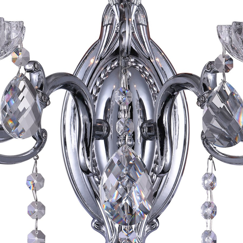 CWI Lighting Flawless 15" 2 Light Wall Light, Chrome
