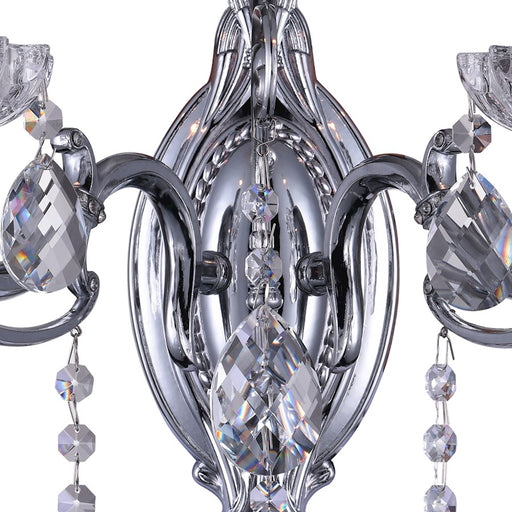 CWI Lighting Flawless 15" 2 Light Wall Light, Chrome