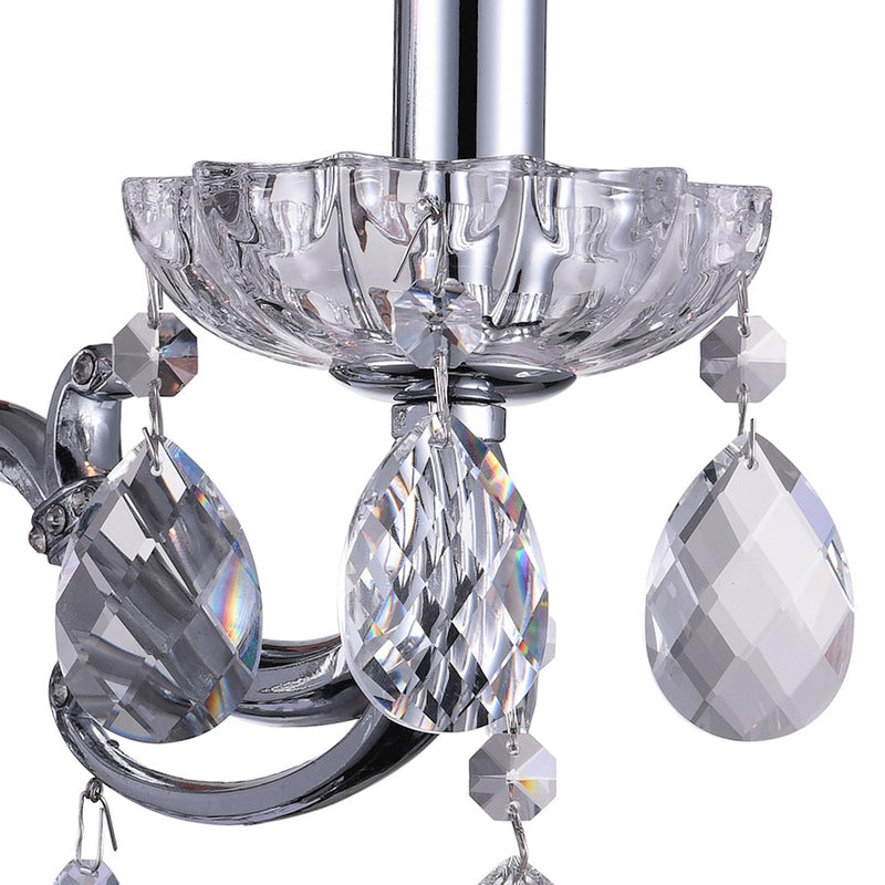 CWI Lighting Flawless 15" 2 Light Wall Light, Chrome