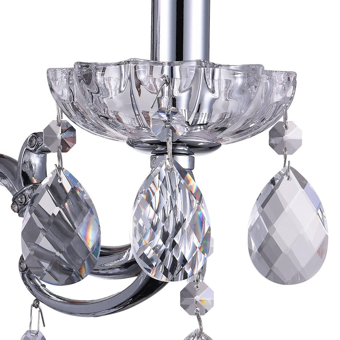 CWI Lighting Flawless 15" 2 Light Wall Light, Chrome