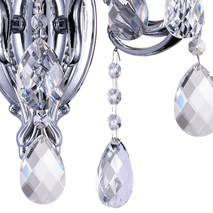 CWI Lighting Flawless 15" 2 Light Wall Light, Chrome