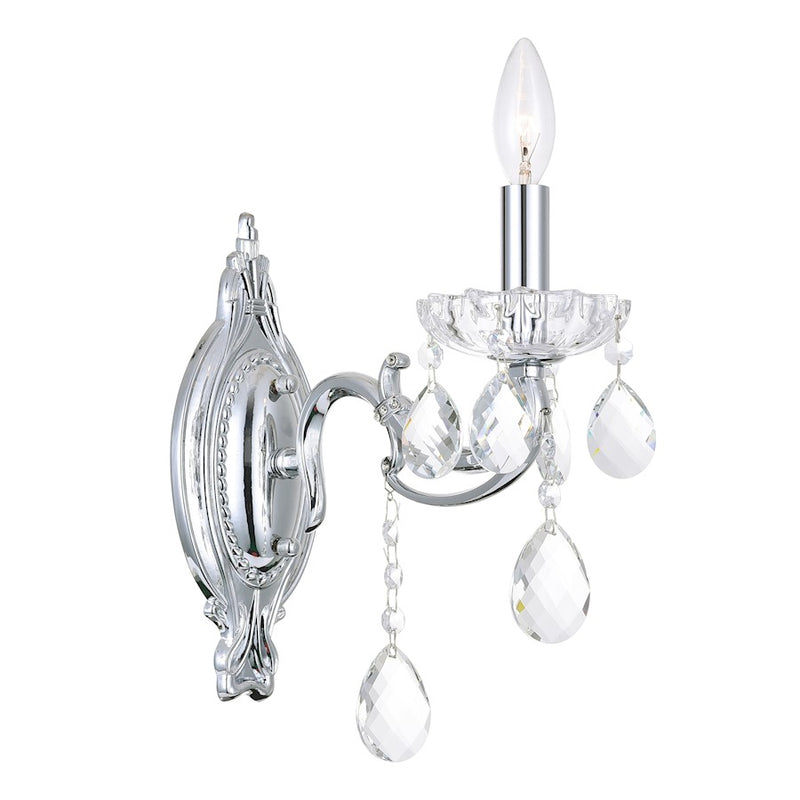CWI Lighting 2016 Flawless 1 Light Wall Light, Chrome