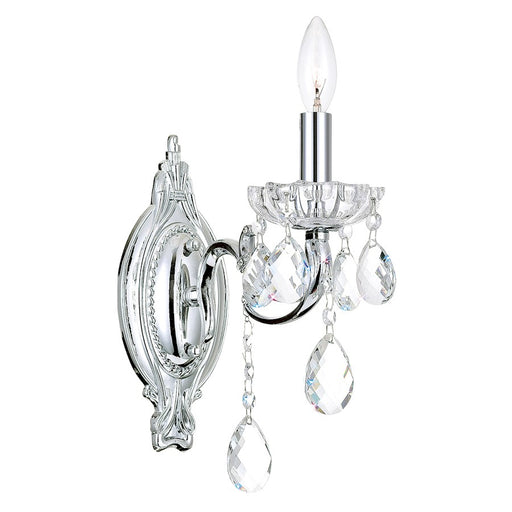 CWI Lighting 2016 Flawless 1 Light Wall Light, Chrome