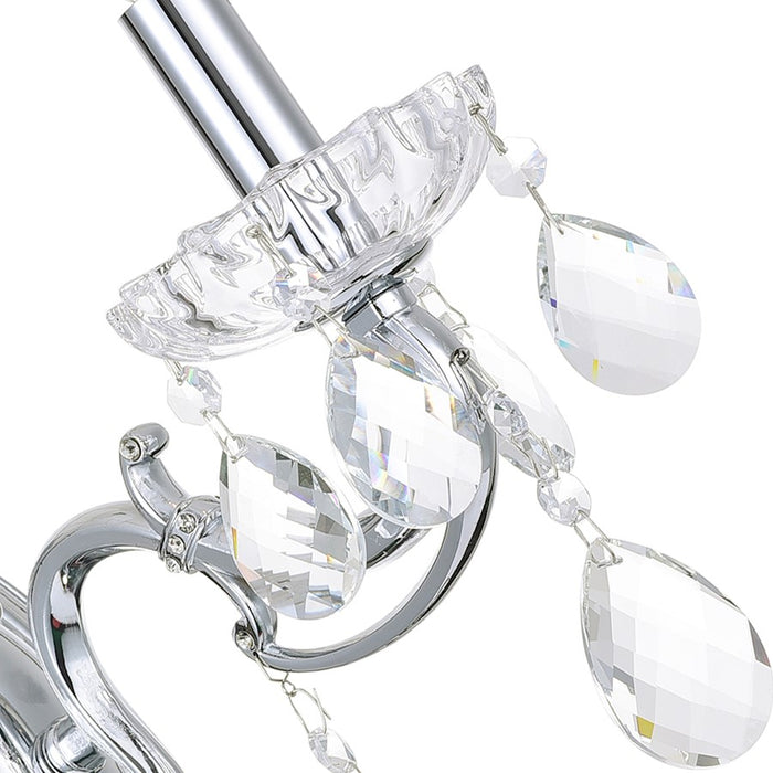 CWI Lighting 2016 Flawless 1 Light Wall Light, Chrome