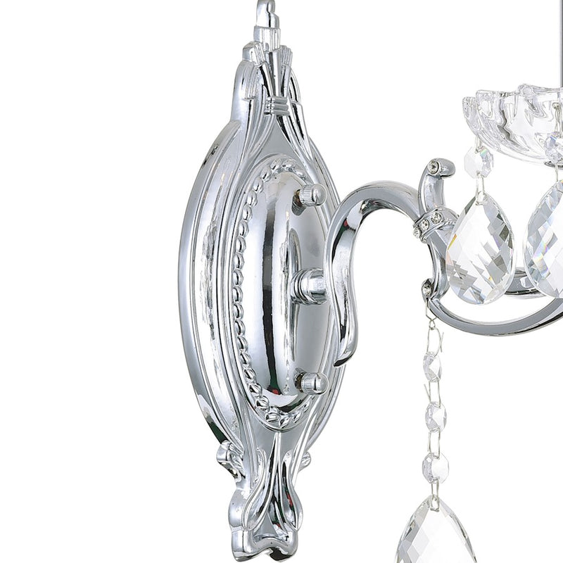 CWI Lighting 2016 Flawless 1 Light Wall Light, Chrome