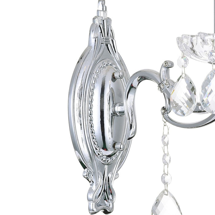 CWI Lighting 2016 Flawless 1 Light Wall Light, Chrome