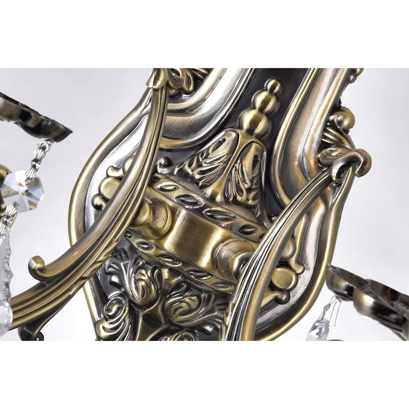 CWI Lighting Brass 2 Light Wall Light, Antique Brass