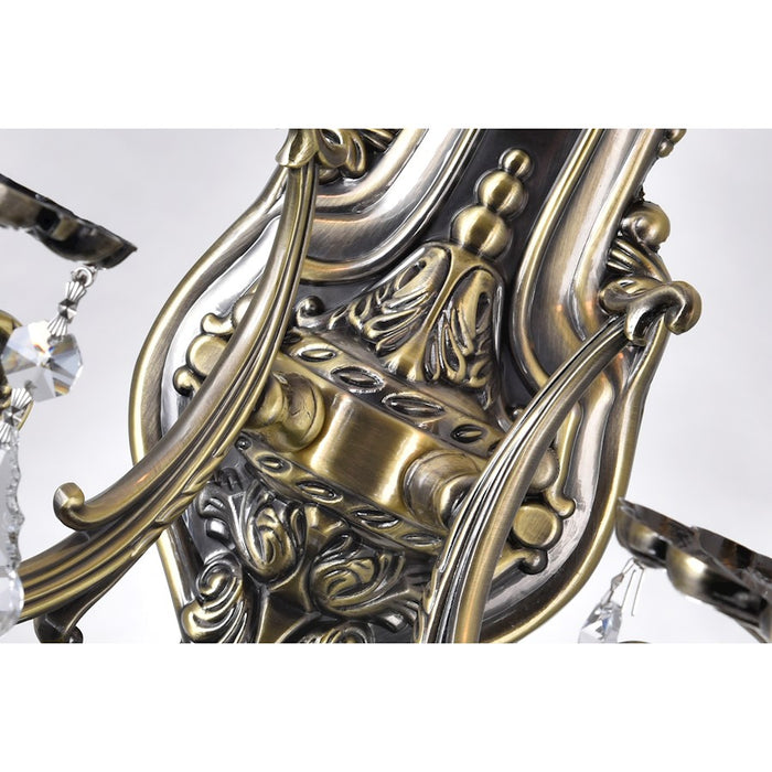 CWI Lighting Brass 2 Light Wall Light, Antique Brass