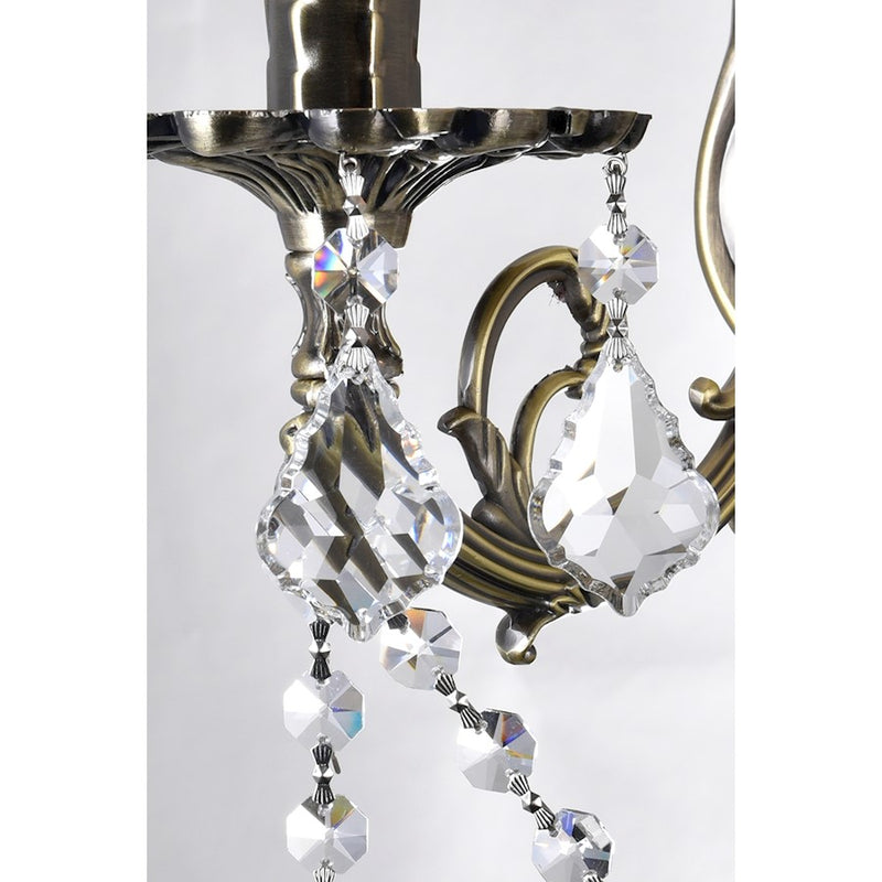 CWI Lighting Brass 2 Light Wall Light, Antique Brass