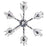 CWI Lighting Glorious 6 Light Up Chandelier, Chrome